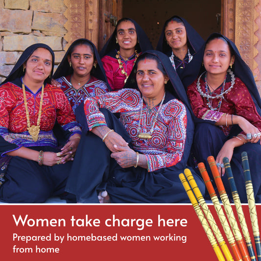 ADIMILAN Colorful Wooden Dandiya Sticks for Navratri