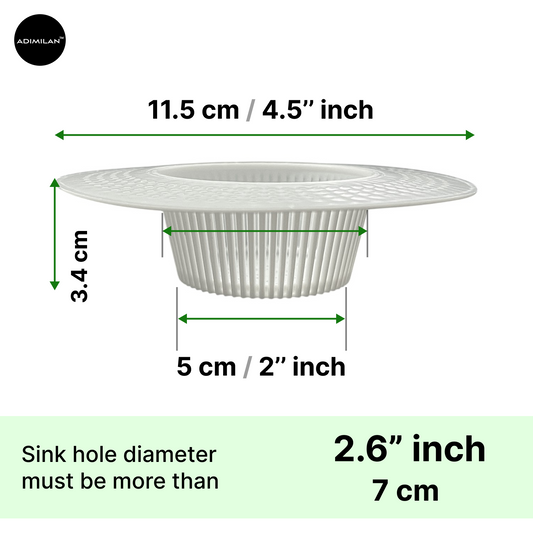 3 Pieces Plastic Sink Strainer for Kitchen Sink Drain Basin Basket Filter Stopper Drainer/Jali
