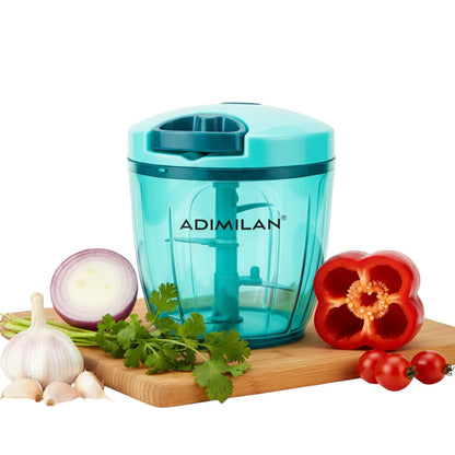 ADIMILAN Manual Hand Pull String Vegetable Chopper for Kitchen