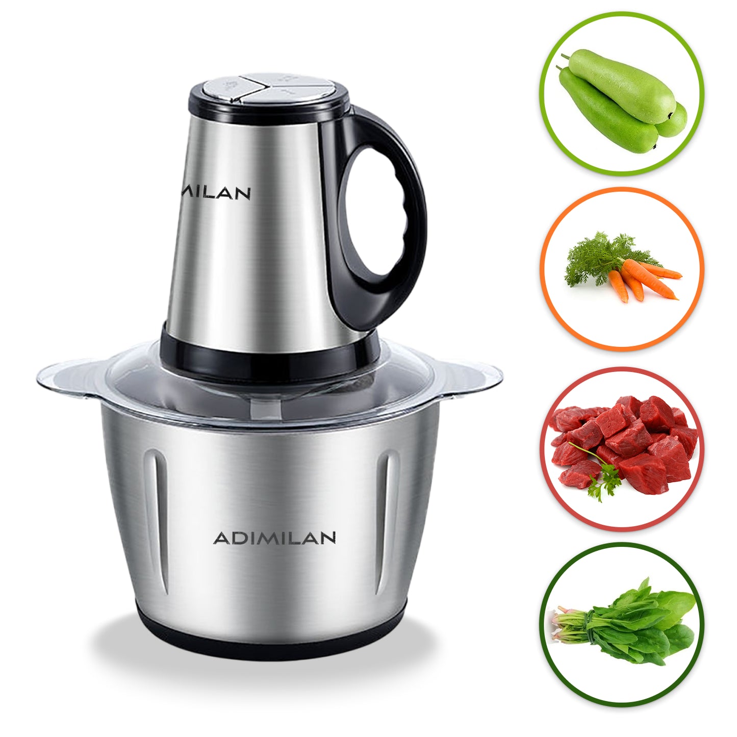 2L Electric vegetable Chopper & Meat Grinder 300 Watt