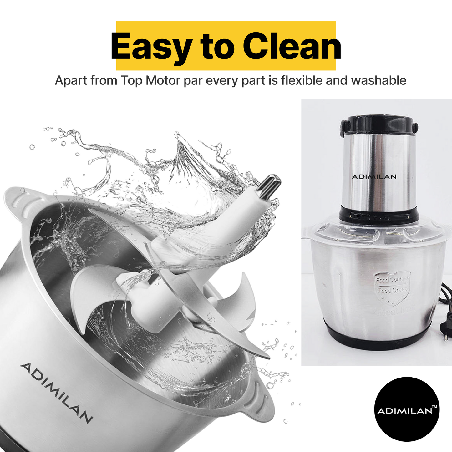 2L Electric vegetable Chopper & Meat Grinder 300 Watt