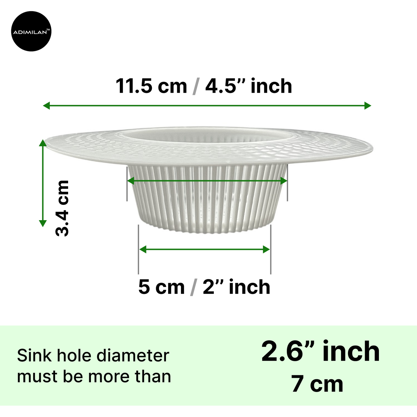 3 Pieces Plastic  Sink Strainer for Kitchen Sink Drain Basin Basket Filter Stopper Drainer/Jali