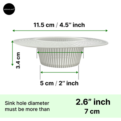 3 Pieces Plastic  Sink Strainer for Kitchen Sink Drain Basin Basket Filter Stopper Drainer/Jali