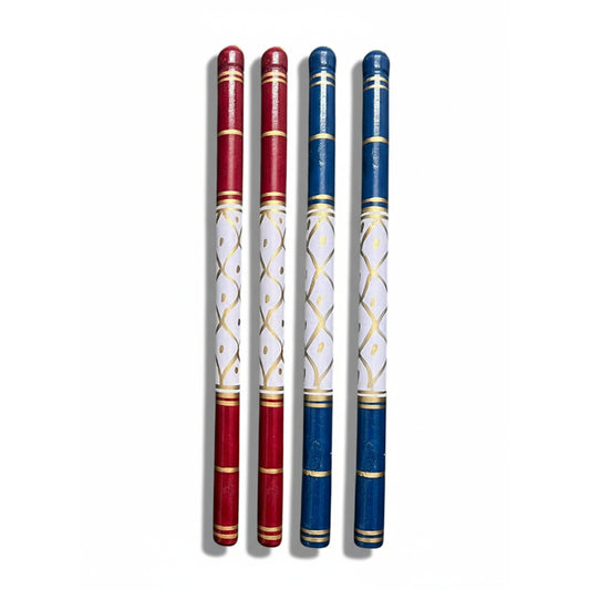 ADIMILAN Colorful Wooden Dandiya Sticks for Navratri