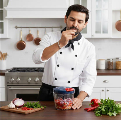 ADIMILAN Manual Hand Pull String Vegetable Chopper for Kitchen